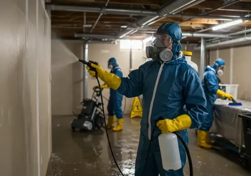 Basement Sanitization and Antimicrobial Treatment process in Beachwood, NJ